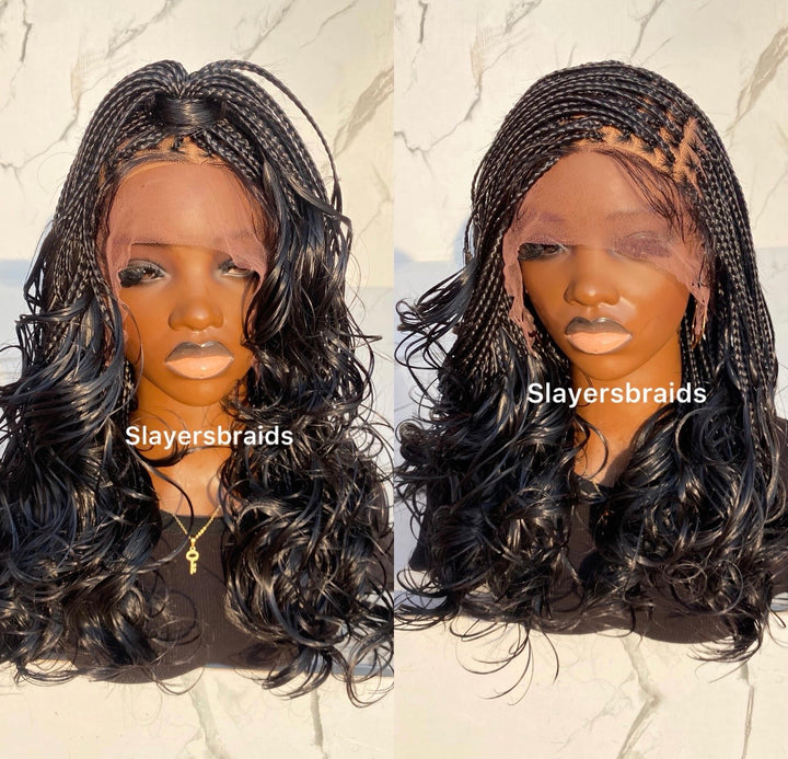 Knotless French Italian Curls Braided Wig -Debbie 