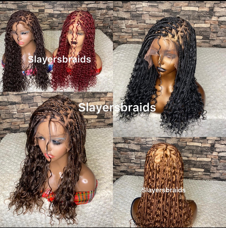 Triangle Knotless Goddess Braids -Diana 2 (multi color