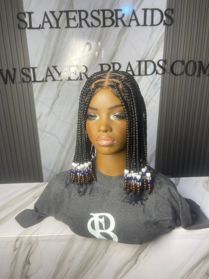 Tightly Braided Glueless Bead Wig For Everyday,Fast Ship-Nola