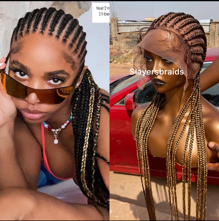 Straight Back Cornrow Wig Effortless Beauty Wig For Queens -Kenya