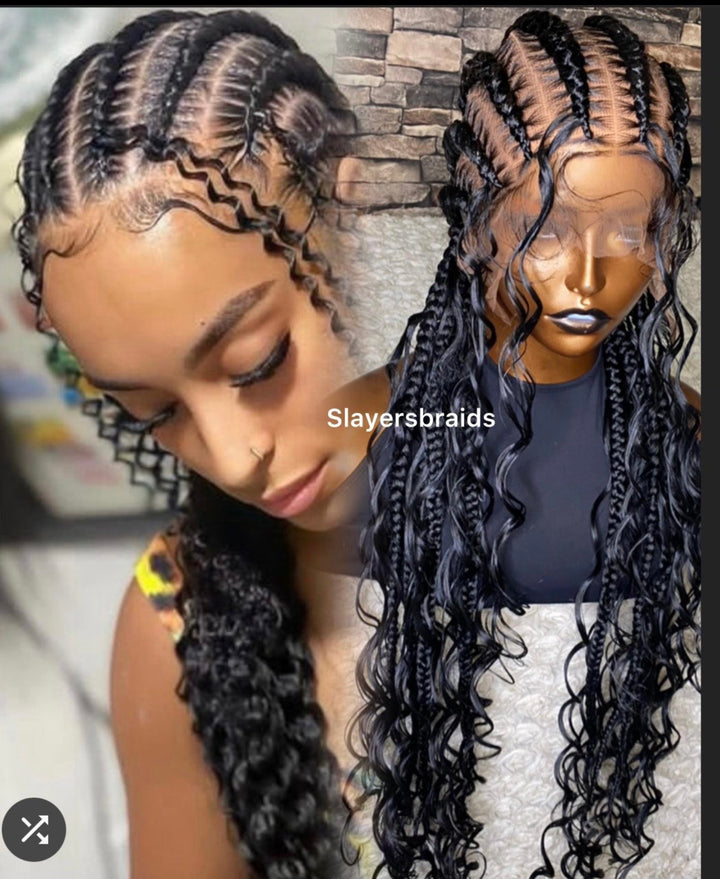 Luxury braided wig, Glueless install ready to ship Uk/USA -Fina Unit