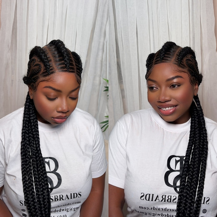 Custom braided Cornrow Wig-Sharnell