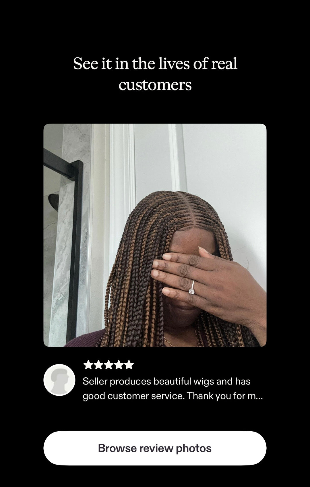 High-End Braided Wig for Black Women Cornrow Braids Wig -Allen