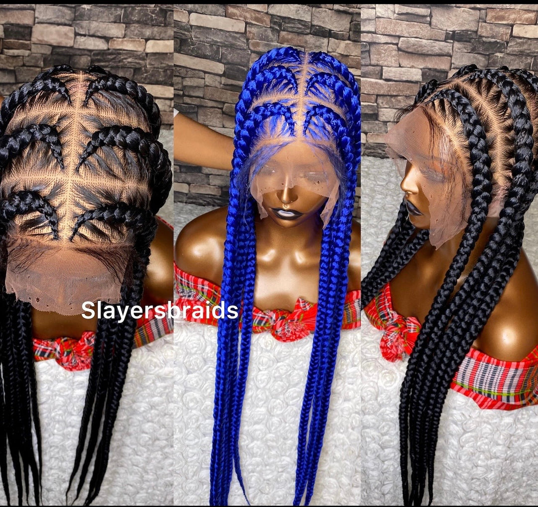 Pop Smoke Braided Lace Wig – Easy Install, Long Lasting,- Vicki