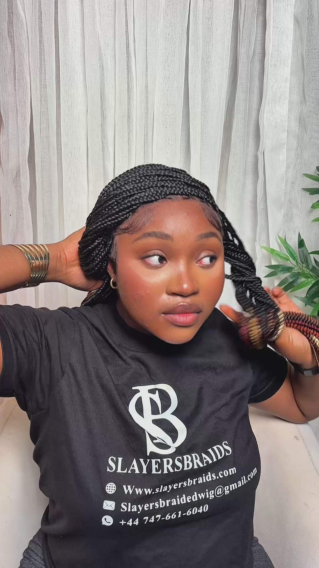 Knotless Braided Wig Protective style for black women -Shena