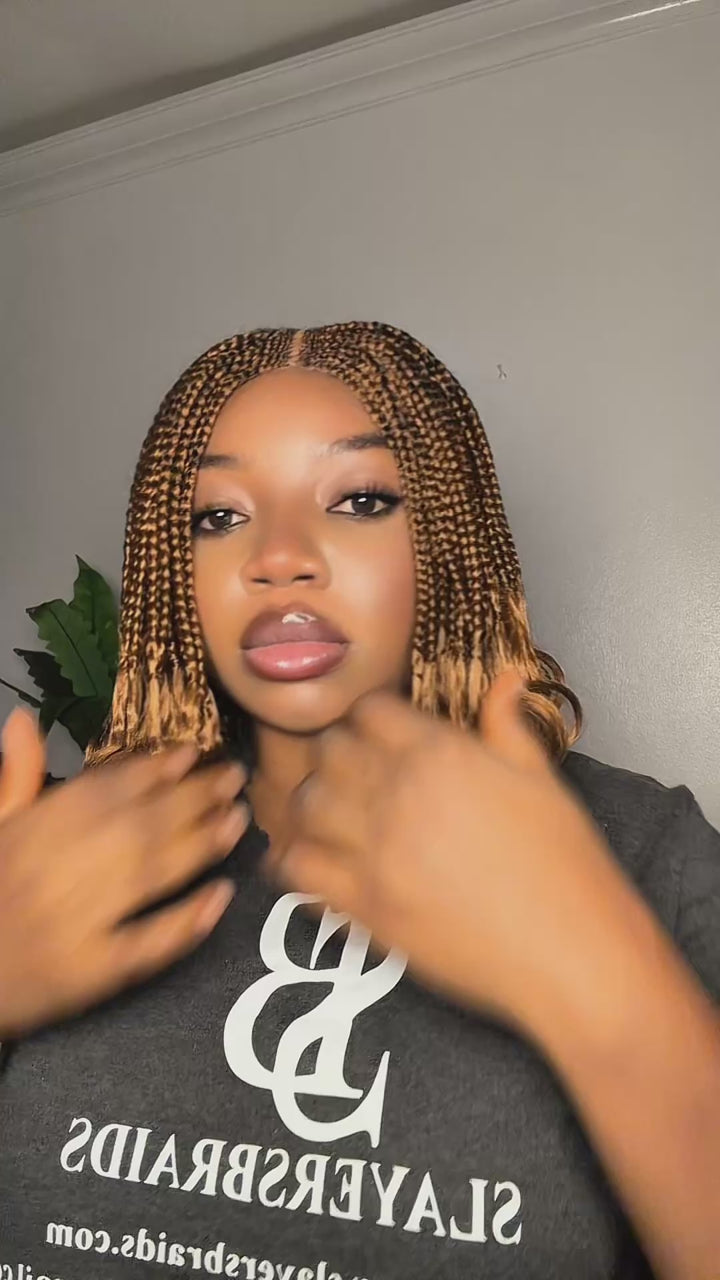 Ready to ship Cornrows braided wig -Dami