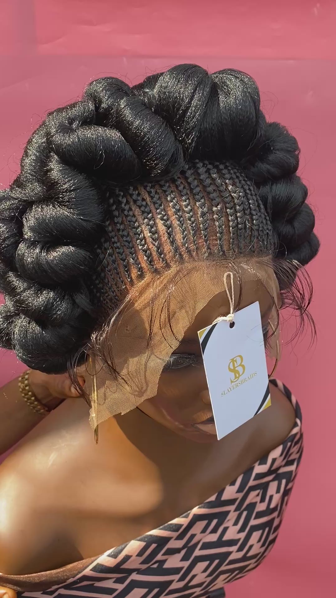 Lace Front Cornrows Wig Africa Tribal Braid- Urima unit