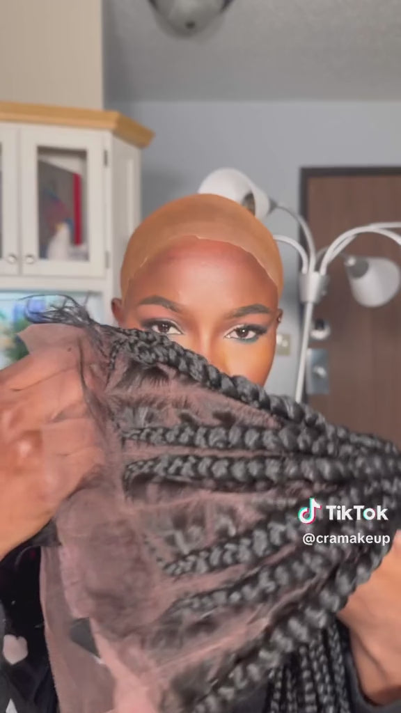 Luxury Cornrow BoxBraidWig Natural Looking Glueless BraidedWig -Chevy