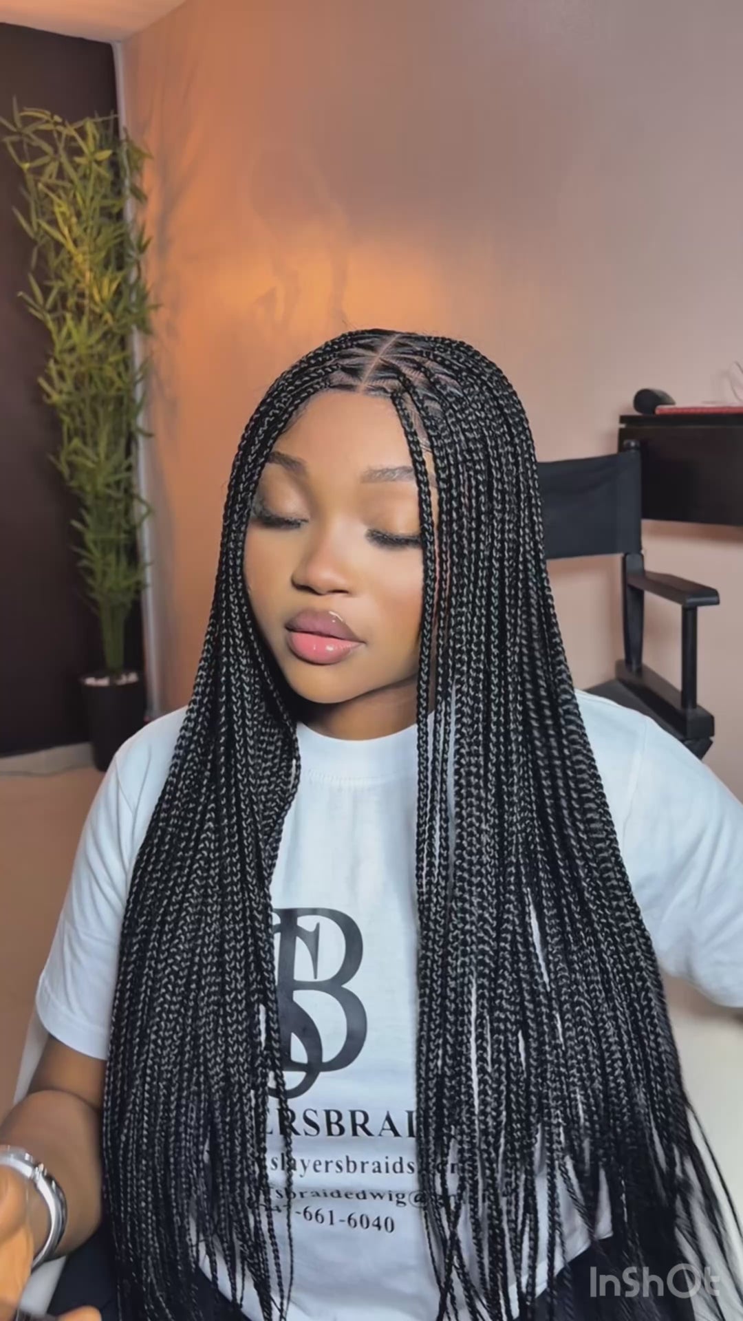 Triangle Knotless Braided Wig For Black Women -Jojo Unit