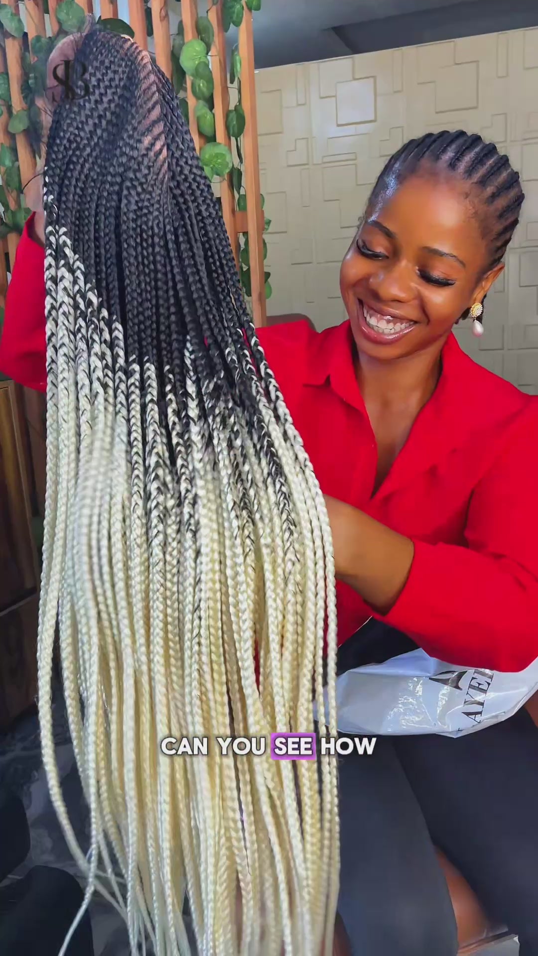 Realistic Braided Lace Wig Pre-Plucked Hairline Wig -Vee